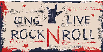 Signs-USA - Souvenir Kentekenplaat - metaal - Long Live Rock n Roll - 15 x 30 cm