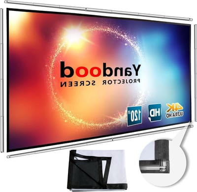 Projectiescherm 120 inch - Beamer Scherm Buiten - Thuisbioscoop Creëren - Kreukvrij Door Frame - 16:9 - Zilver Zwart