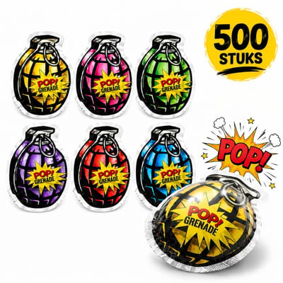 Bomb Bags Pop Grenade Knalzakjes – 500 Stuks – 6 Kleuren Assortiment – Party Prank Speelgoed – Vanaf 12 Jaar