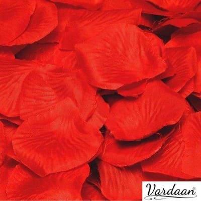 Rode Rozenblaadjes - 180 stuks - Romantische Versiering - Rode Neppe Bladeren - Rozenblaadjes - Kunstbladeren voor Binnen & Buiten - Kunstmatige Decoratie - Huwelijk, Jubileum, Moederdag, Vaderdag, Valentijn etc