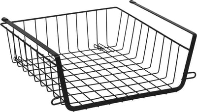5Five Hangmand voor in een kast - metaal - 31 x 31 x 12 cm - zwart - kastmandje - opbergers - kleding - hangend aan plank
