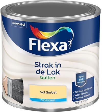 Flexa - Strak In De Lak Buitenlak Zijdeglans - Vol Sorbet - Mengverf - 500 Ml