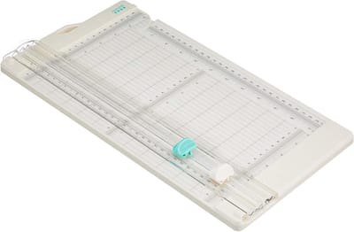 Snijmachine Papier - Snijapparaat Karton - Labels Enveloppen Maken - Snijdt 5 Vellen Tegelijk - 40 x 20 cm - Wit