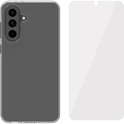 BlueBuilt Back Cover Samsung Galaxy A56 Transparant + Screenprotector Glas