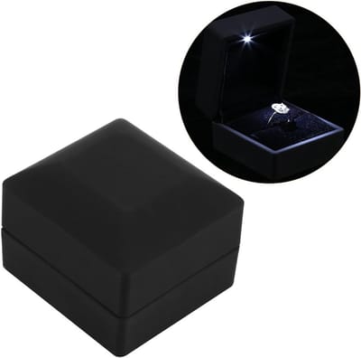 Sieradenbox voor ringen, hangers, armbanden en kettingen met LED-verlichting en opbergruimte