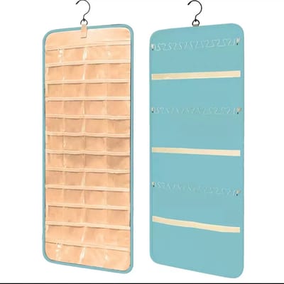 BOTC Sieraden Organizer - Opbergsysteem Tweezijdig - Sieraden Opbergers - Juwelendoos - Blauw