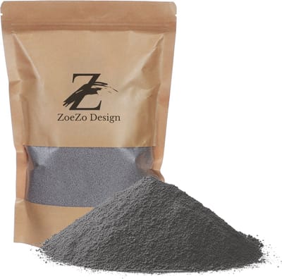 ZoeZo Kaarsenzand 400 g - Geurloos - 50 Branduren - Herbruikbaar - Met 4 Lonten - DIY Kaarsen Maken - Candle Sand - Kaarsenwas - Kaarspoeder - Grijs