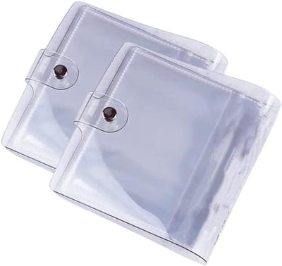 Kleine Fotoalbums voor 4x4 Foto's - Set van 2 Stuks, 18 Pagina's en 38 Vakjes per Album, Waterdichte Presentatiemap voor Kunstwerken en Foto's