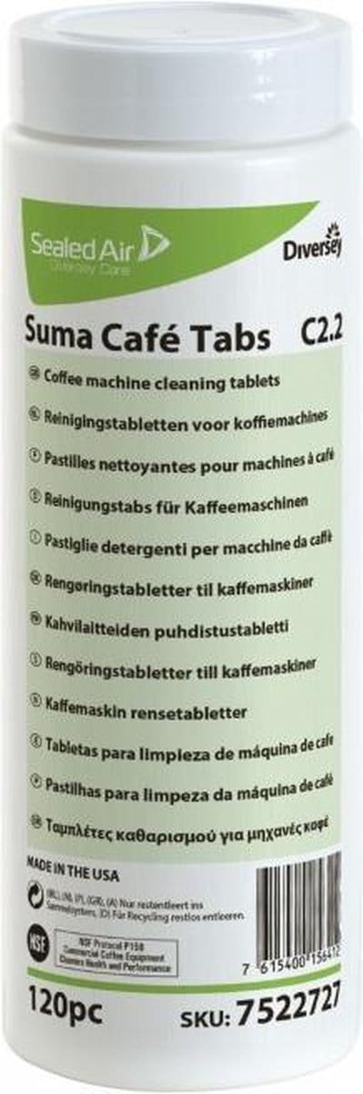Suma C2.2- Coffee Tabs C2.2 Reinigingstabletten thermoskannen en koffiemachines - 120 tabletten