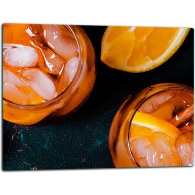 TMK ArtDeko - Snijplank - Glas - 52x40 cm - Drink Motief