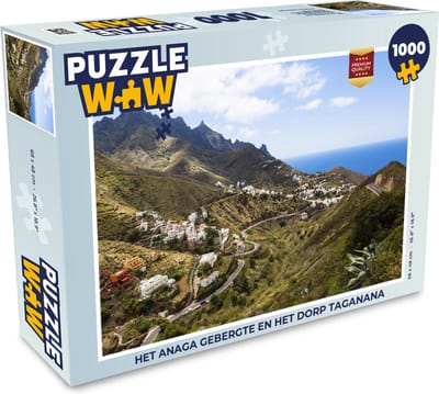 Puzzel Het Anaga gebergte en het dorp Taganana - Legpuzzel - Puzzel 1000 stukjes volwassenen