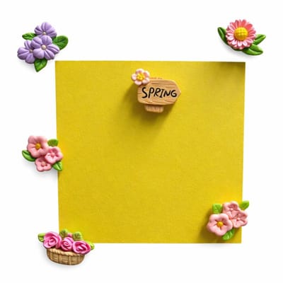 TLVX 5 stuks Vrolijke 3D Lente Bloemen Magneten / Leuke Koelkastmagneten Spring / Sterke Foto Magneet / Vrolijke Speel- en Leer Magneetjes / School / Whiteboard / Boodschappenlijst / Notitie / Memo bord / Kantoor / Schoolbord / Magnetisch