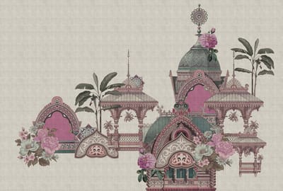 Fotobehang jaipur2 DD121828 Livingwalls Walls by Patel 3 Paars Grijs Vlies 270 x 400 cm (4 delen) Fotobehang