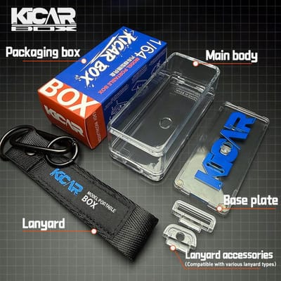 1/64 Diecast Auto Model Display Case (Zonder Auto)Hangende Doorzichtige Opbergdoos Met Stofdichte Pasvorm Voor 1/64 Modelauto's blue