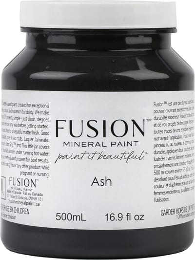 Fusion Mineral paint - meubelverf - antraciet - acrylverf - Ash - 500 ml