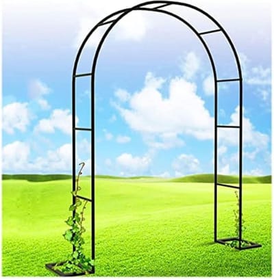 Tuinboog - Decoratieve boog - Plantenondersteuning - Roestbestendig staal - 180x220cm - Zwart