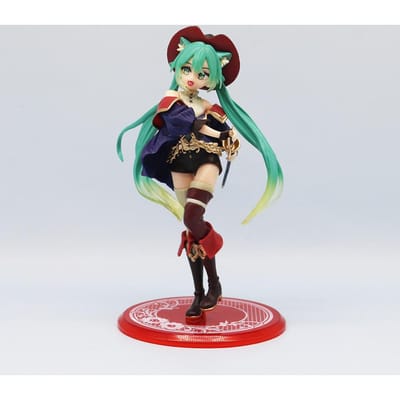 Hatsune Miku Mignon Modèle d'Action Conte Pays des Merveilles Miku Le Chat Botté Anime Figurine de Bureau Fille Kawaii Modèle Jouet Adorable Décor blue
