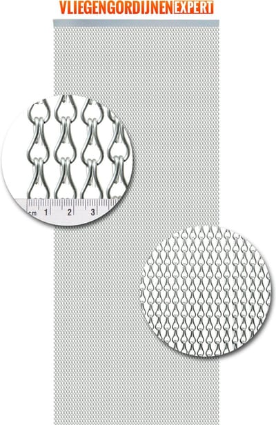 Vliegengordijn Aluminium - 100 x 240cm - Zilver