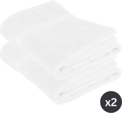 TISECO HOME STUDIO - Douchelaken RIVA - SET/2 - 100% katoen - 450 g/m² - 100% katoen - superzacht en zeer absorberend - 100x150 cm - Wit