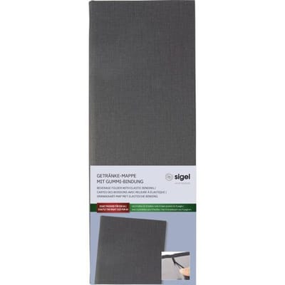 Sigel GM101 1/2 DIN A4 1 stuk(s) Incl. 2 dubbele transparante hoezen voor 8 paginas, Rubberen binding Antraciet