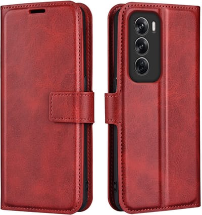 Coverup Hoesje - Geschikt voor OPPO Reno12 Pro Hoesje - Coverup Deluxe Book Case - Rood