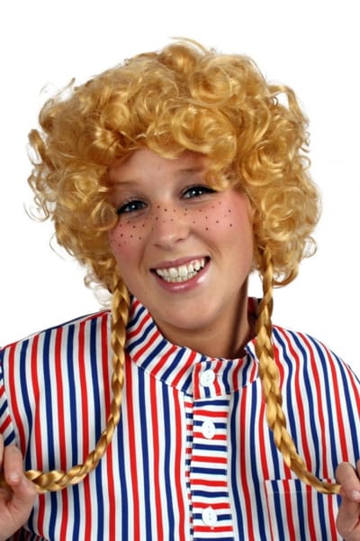 Pruik Brigitte met 2 vlechten