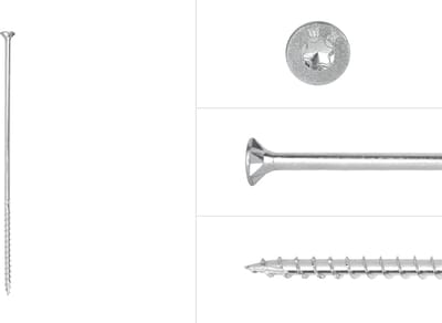 Wovar Spaanplaatschroeven Verzinkt 6 x 220 mm Torx 30 Deeldraad | Doos 100 Stuks
