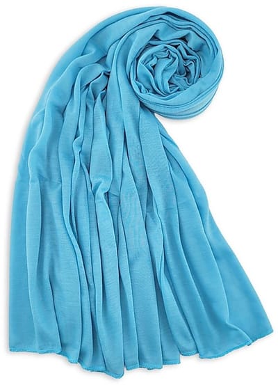 JB Collection - Hoofddoeken - hoofddoek polyester jersey uni cyaan - cyaan