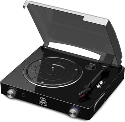 Stijlvolle Draaitafel met Ingebouwde Speakers - USB en 3 Snelheden