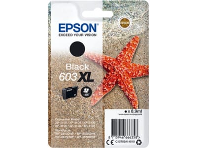 Cartouche d'encre EPSON 603 XL Noir - Etoile de mer (C13T03A14010) - Faible coût et fiabilité