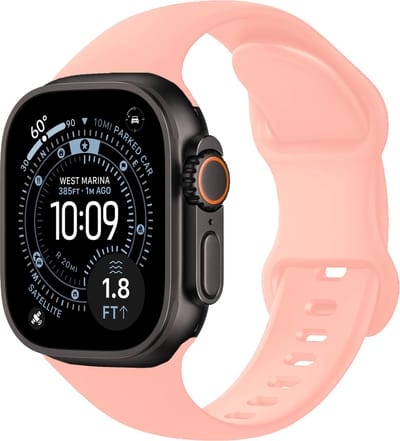 Siliconen Bandje Geschikt voor Apple Watch Ultra 1, 2, 3 (49 mm) Bandje Siliconen - Horloge Band Verstelbaar Polsband - Mint