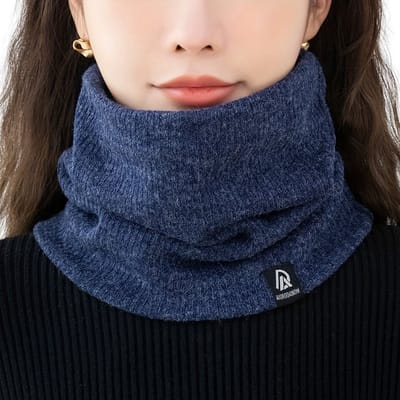 Livano Nekwarmer - Dames - Fleece - Motor - Bandana - Masker - Colsjaal - Sjaal - Gewatteerd - Skiën - Warm - Casual - Donker Blauw