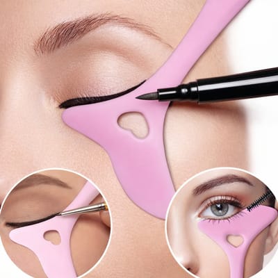 Eyeliners Sjabloon I Eyeliner Tool I Tekenhulp Make-up Tool I Eyeliner Mal I Siliconen I Oogpotlood Hulpmiddel I Roze