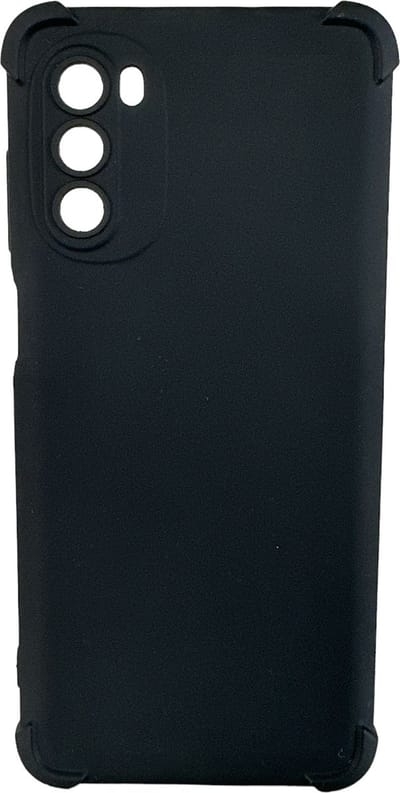 Shockproof Flexibele achterkant Silicone hoesje Zwart Geschikt voor: Motorola Moto G51 5G