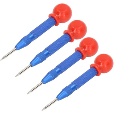 Jeu de poinçons de centrage Poinçon automatique Outil à main pour métal bois verre de fenêtre 5 pouces rouge