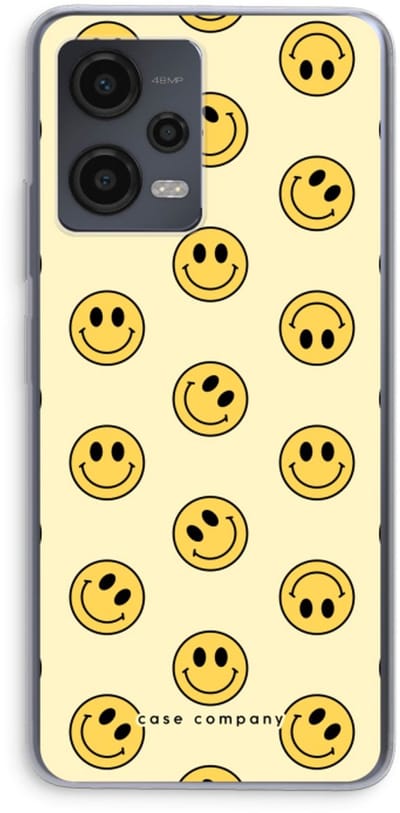 Case Company® - Hoesje geschikt voor Xiaomi Redmi Note 12 hoesje - Smiley N°2 - Soft Cover Telefoonhoesje - Bescherming aan alle Kanten en Schermrand