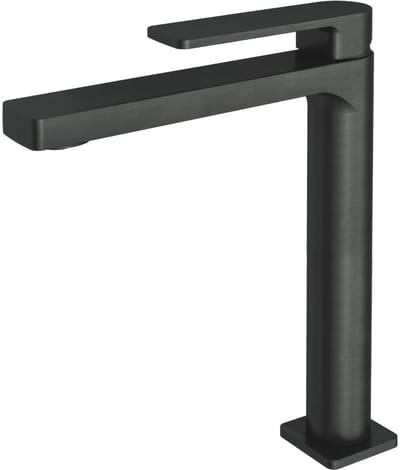 Hotbath Gal GL003H wastafelkraan hoog geborsteld gunmetal PVD