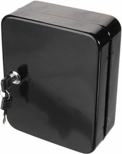Sleutelkastje - zwart - 20 cm - voor 20 sleutels - sleutelkluisje - sleutels opbergen kastje