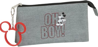Disney Mickey Mouse Etui Oh Boy - 22 cm - Grijs