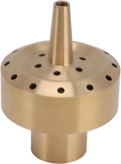 Waterfontein Spuitmond, Messing Fontein Spuitmond, Kolom Sprinkler en Spraykop voor Tuinvijver (G1/2 Inch) - Ideaal voor Tuin, Decoratie en Verfrissing