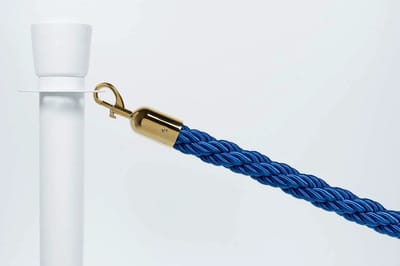 Afzetkoord Gedraaid | Blauw - Messing sluiting