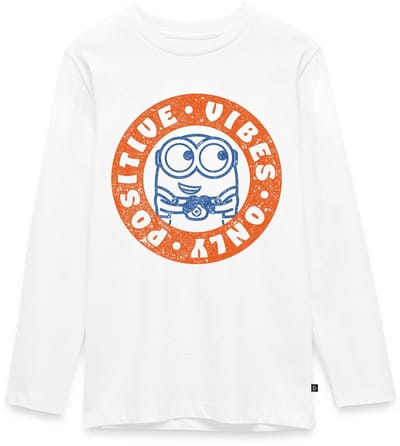 Minions Bob Positive Vibes Premium T-Shirt Tiener Lang