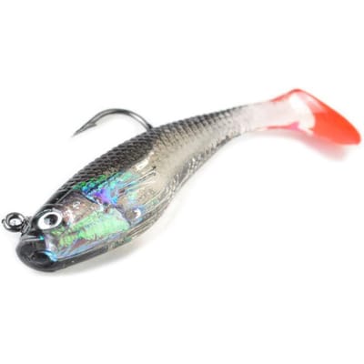 5 Stuks 8CM Zachte Vis Lokaas T Staart Vis Aas voor Zoetwater Zoutwater gray