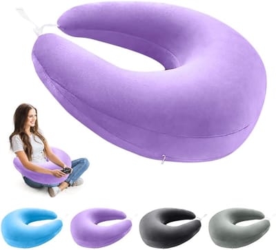 Ergonomisch Lezen en Gaming Kussen, Lichtgewicht Ondersteunend Kussen voor Lezen, Spelen en Werken (Paars)