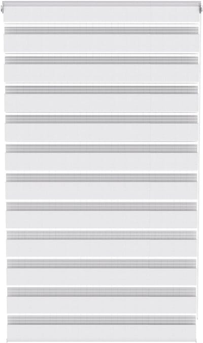 ACXIN Zebra Rollo Klemmfix - Zonder Boren - Lichtdoorlatend en Verduisterend - 90x150cm Wit