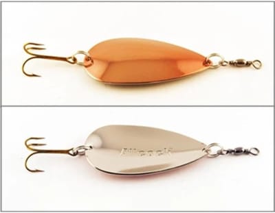 Vliegen Vangst Lepel - Vis Aas - Zoutwater Vissen - Koper Zilver Combinatie - 3 Inch - Zilver Koper