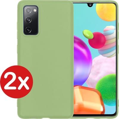Hoesje - 2 Stuks - Geschikt voor Samsung Galaxy A41 - Sterk & Shockproof - Telefoonhoes - Back Cover - Case Siliconen - Telefoon Hoes - Groen