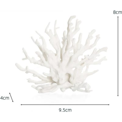 1 stuks Kunstkoraal, PVC Imitatie Koraalrif Decoratie, Kunstmatige Aquarium Decoratie Koraal, Kleine Viskom Decoratie Koraal wit