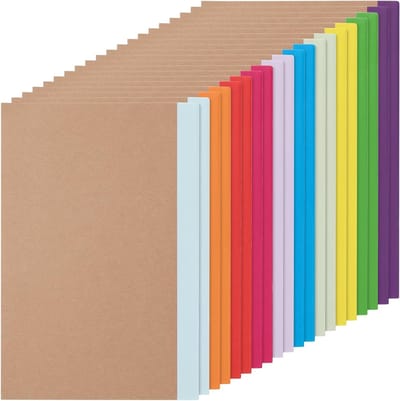 20 Pack A5 Kraft Gevoerd Notebooks met 60 Pagina's - Gelinieerd Papier voor Journal, Notities en Creatieve Projecten - 10 Kleuren, 14 x 21cm, 80gsm