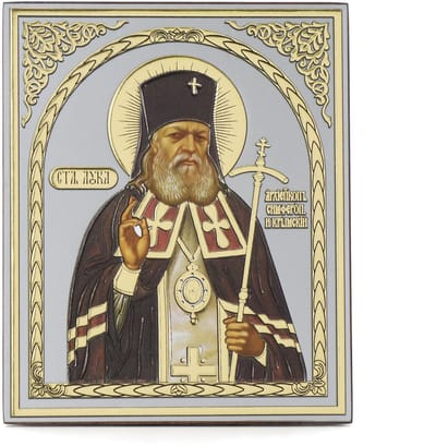 Dailygoods- Icoon St. Lucas - Houten Plaat - 10x12cm - Christelijk Orthodox - MDF - 1x Icoon - Religieus Beeld